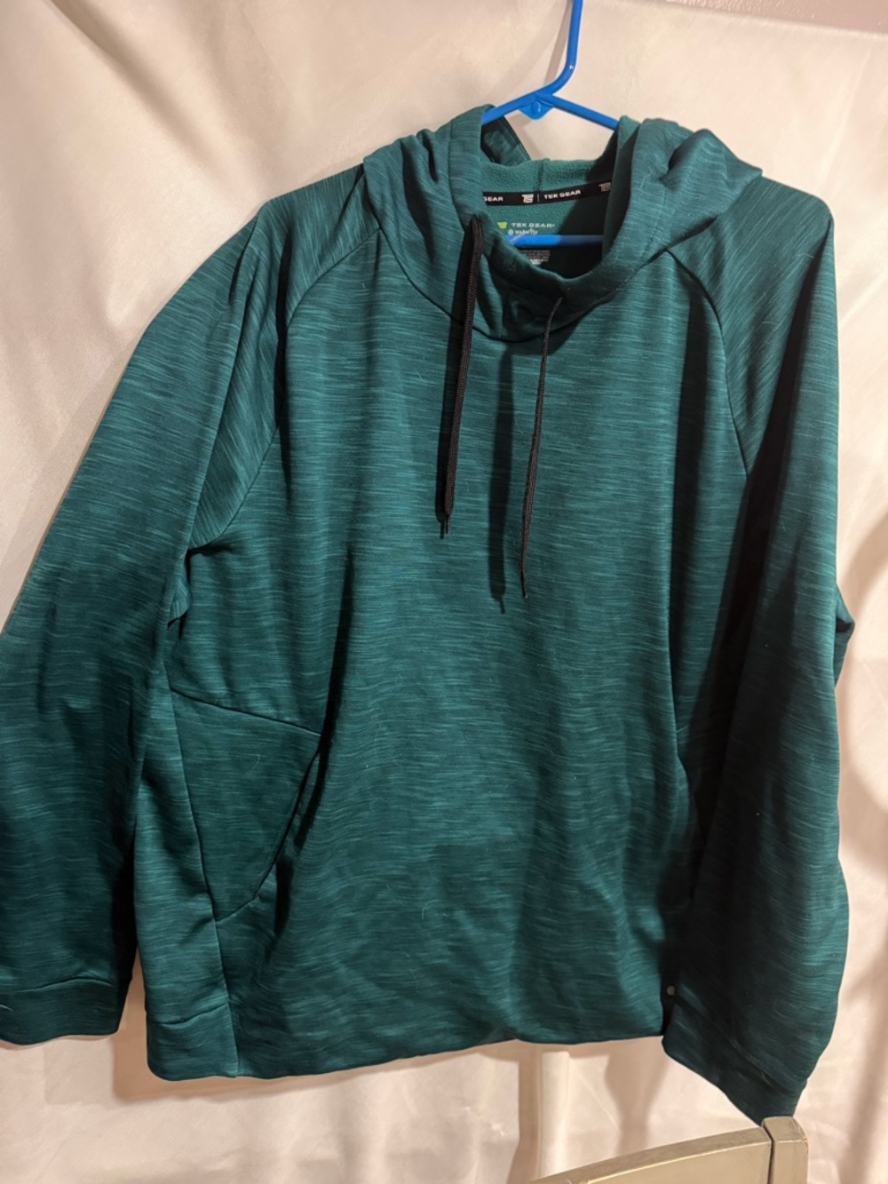 tek gear Teal Green Hooded Pullover Sweater